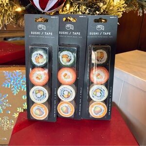 Sushi Washi Tape - 3 packs (4 rolls in each pack)